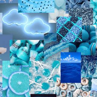Pastel blue laptop wallpaper