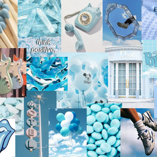 Pastel blue laptop wallpaper