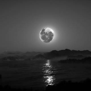 Moon night desktop wallpaper