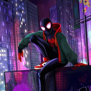 Spider-Man Miles Morales phone wallpaper