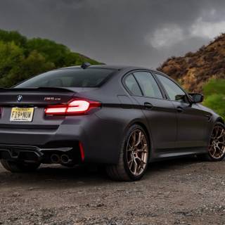 BMW M5 4k black wallpaper