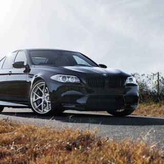 BMW M5 4k black wallpaper
