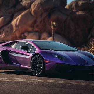 Car purple 4k wallpaper