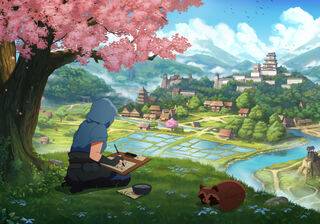 Lofi Japan desktop wallpaper