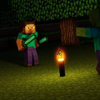 Minecraft Steve iPhone wallpaper