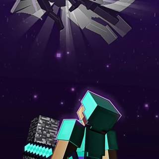 Minecraft Steve iPhone wallpaper
