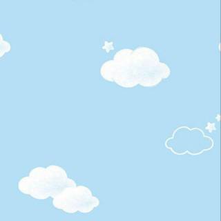 Blue clouds iPhone wallpaper