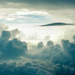 Blue clouds iPhone wallpaper