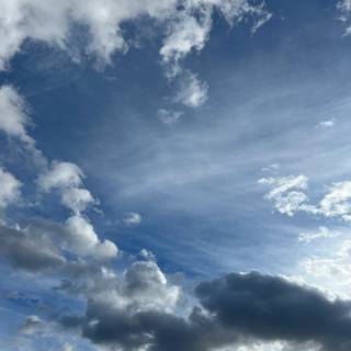 Blue clouds iPhone wallpaper