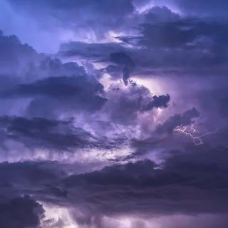 Blue clouds iPhone wallpaper