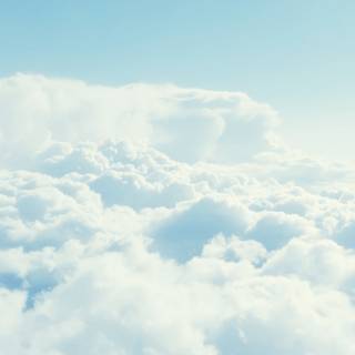 Blue clouds iPhone wallpaper