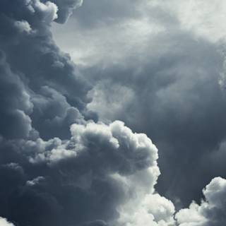 Blue clouds iPhone wallpaper