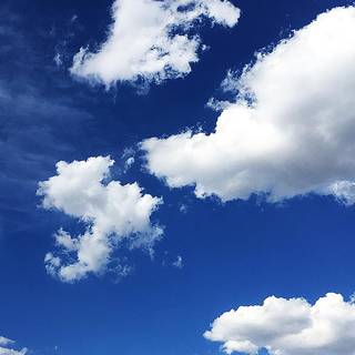 Blue clouds iPhone wallpaper