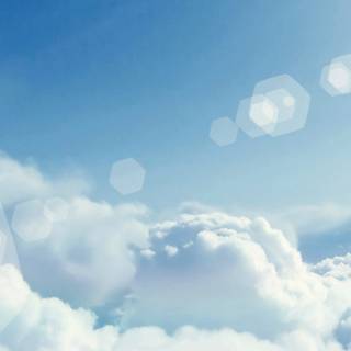 Blue clouds iPhone wallpaper
