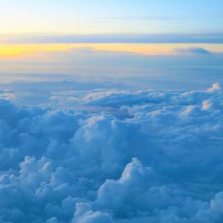 Blue clouds iPhone wallpaper
