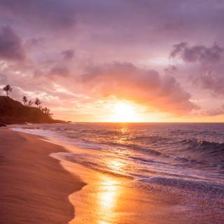Ocean sunset iPhone wallpaper