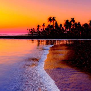 Ocean sunset iPhone wallpaper