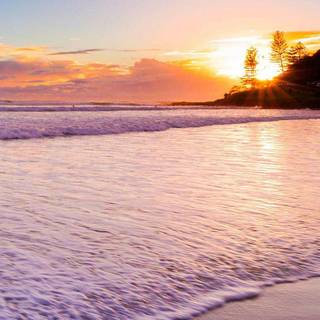 Ocean sunset iPhone wallpaper