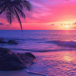 Ocean sunset iPhone wallpaper