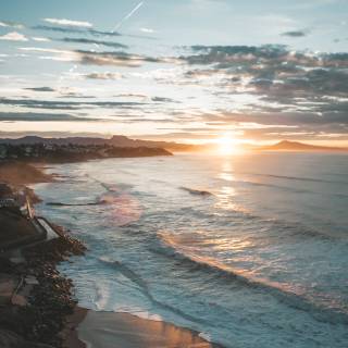 Ocean sunset iPhone wallpaper