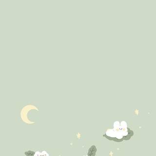 Pastel green phone wallpaper