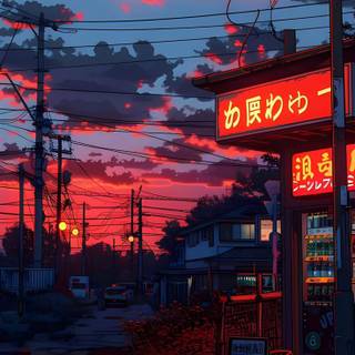 Retro Japan phone wallpaper