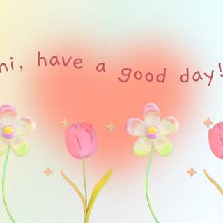 Pink and green desktop wallpaper