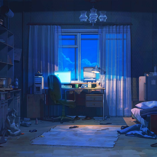 Anime room desktop wallpaper
