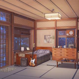 Anime room desktop wallpaper