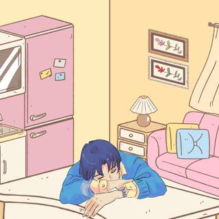 Anime room desktop wallpaper