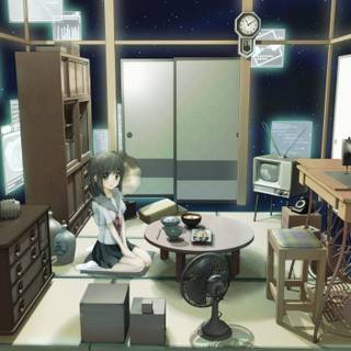 Anime room desktop wallpaper
