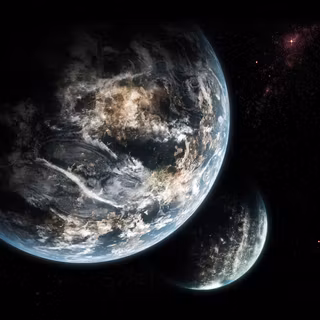 Dark space desktop wallpaper