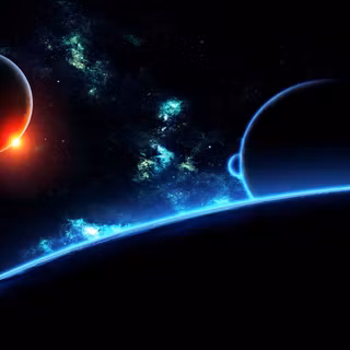 Dark space desktop wallpaper