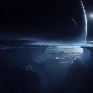 Dark space desktop wallpaper