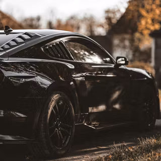 Mustang black 4k wallpaper