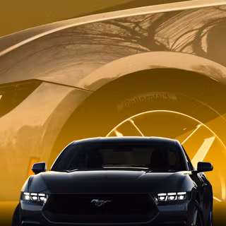 Black Mustang mobile wallpaper