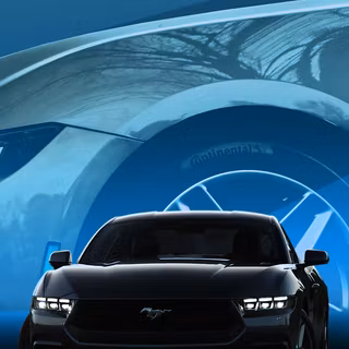 Black Mustang mobile wallpaper