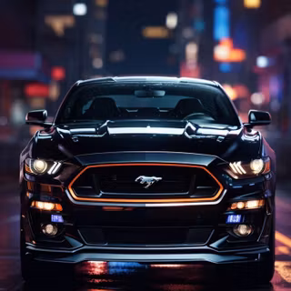 Black Mustang mobile wallpaper