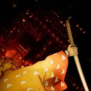 Zenitsu Infinity Castle wallpaper