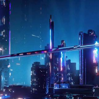 Neon tech futuristic wallpaper
