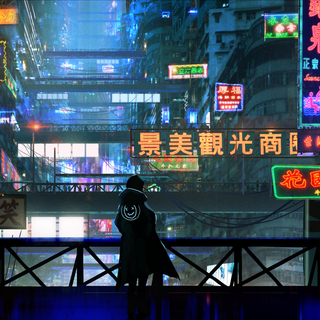 Neon tech futuristic wallpaper