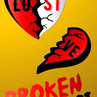 Heart broken logo cartoon wallpaper