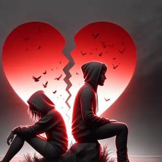 Heart broken logo cartoon wallpaper