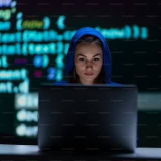 Girl coding wallpaper
