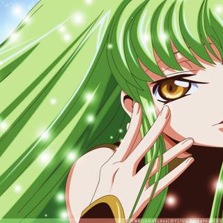 Anime green desktop wallpaper