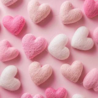 Light pink heart wallpaper