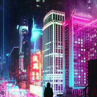 4k Cyberpunk iPhone wallpaper