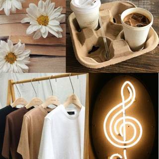 Cozy brown wallpaper