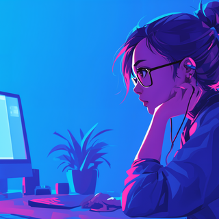 Coder girl wallpaper