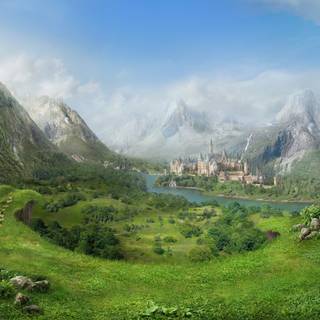 Fantasy green wallpaper